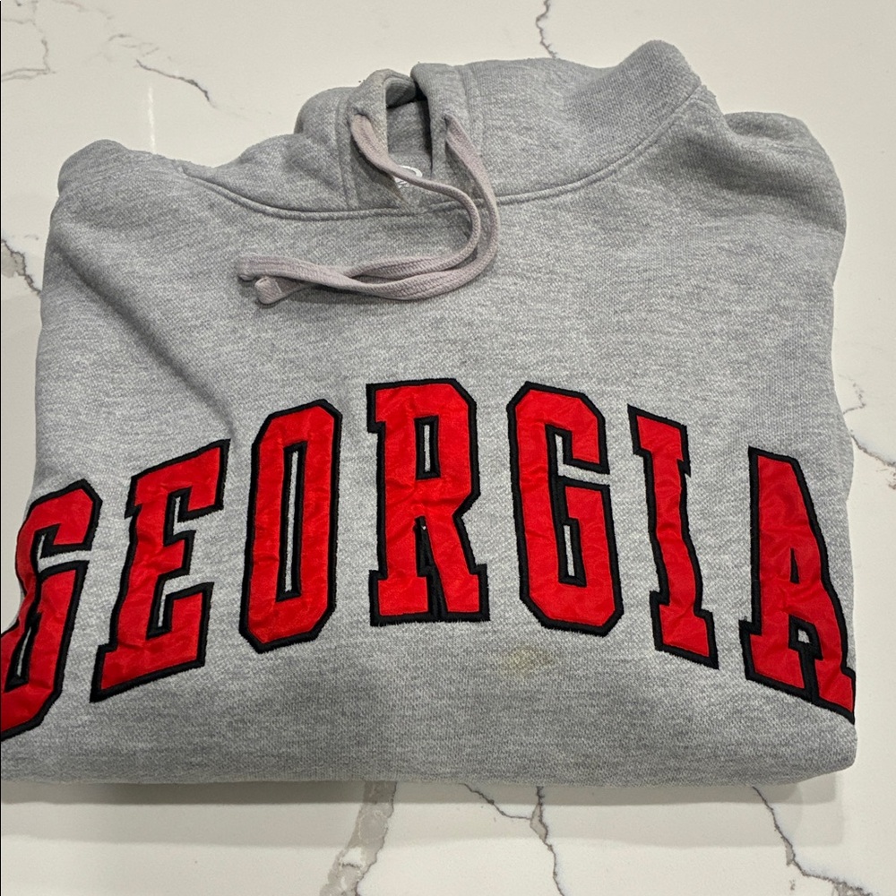 Georgia Pro Player Gray Hoodie red letters